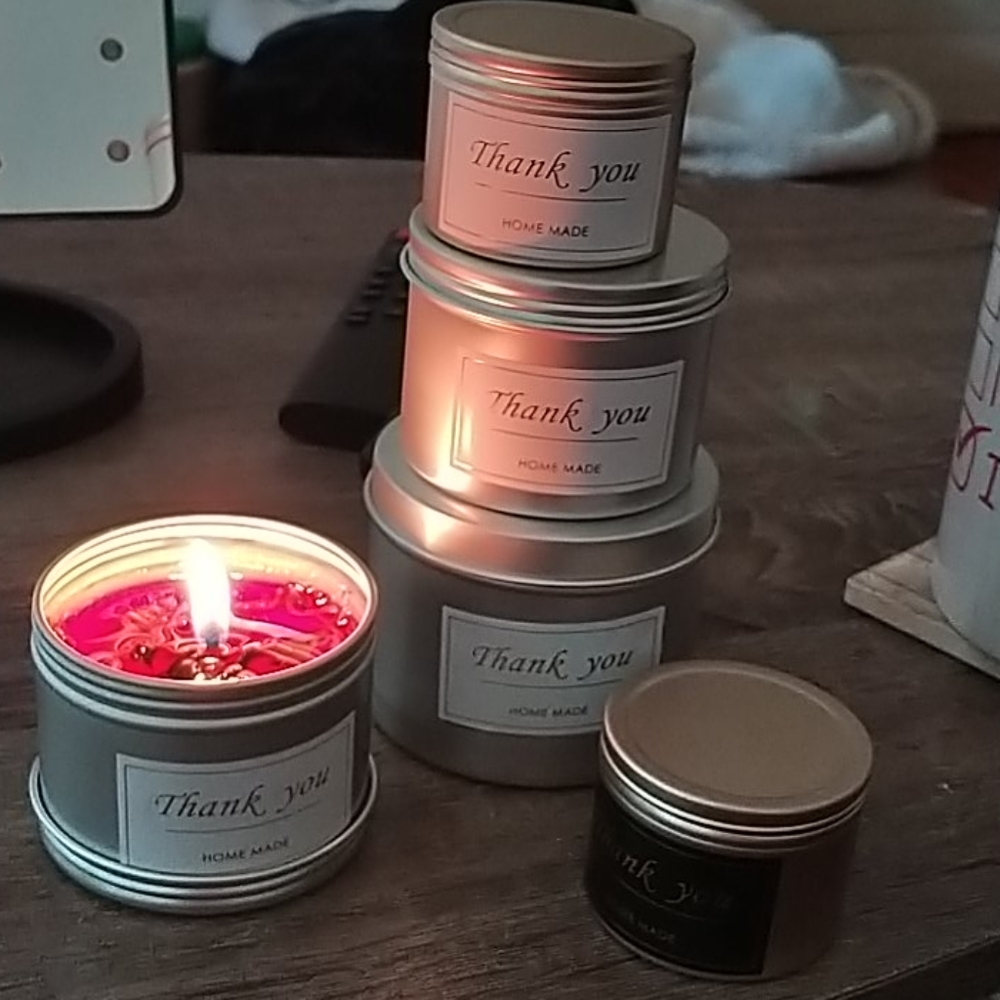 Hemp infused scented candles, handmade by me